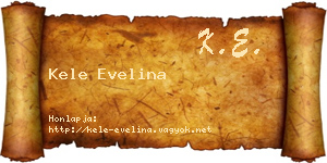 Kele Evelina névjegykártya